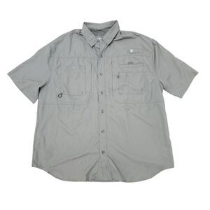 Reel Legends Shirt Mens XXL Green Short Sleeve Fishing Breathable Lightweight